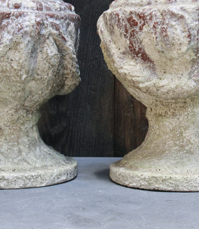 Rene Houtman PTMD Vazen Oud Steen 36x22 cm set van 2
