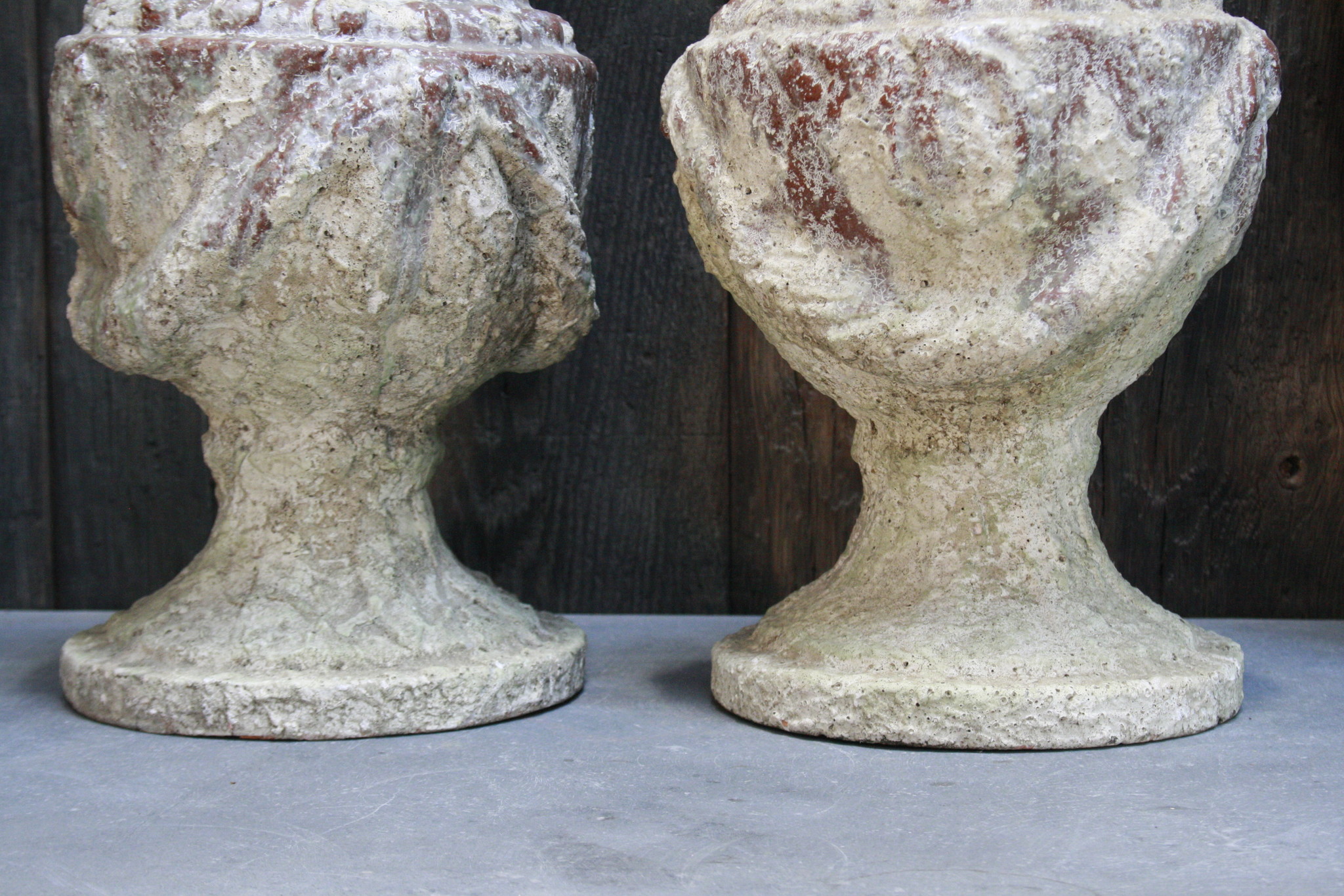 Rene Houtman PTMD Vazen Oud Steen 36x22 cm set van 2