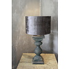 Balusterlamp Oud Hout Groen + kap 60 cm