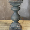 Aura Peeperkorn Balusterlamp Oud Hout Groen + kap 60 cm Aura Peeperkorn Balusterlamp Oud Hout Groen + kap 60 cm