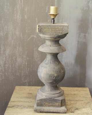 Aura Peeperkorn Balusterlamp Oud Hout L65 cm Grijs