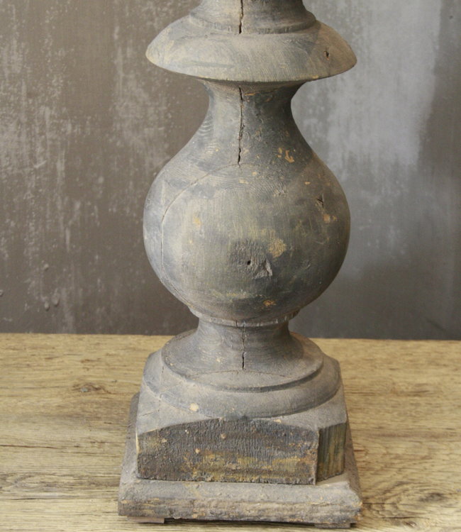 Aura Peeperkorn Balusterlamp Oud Hout L65 cm Grijs