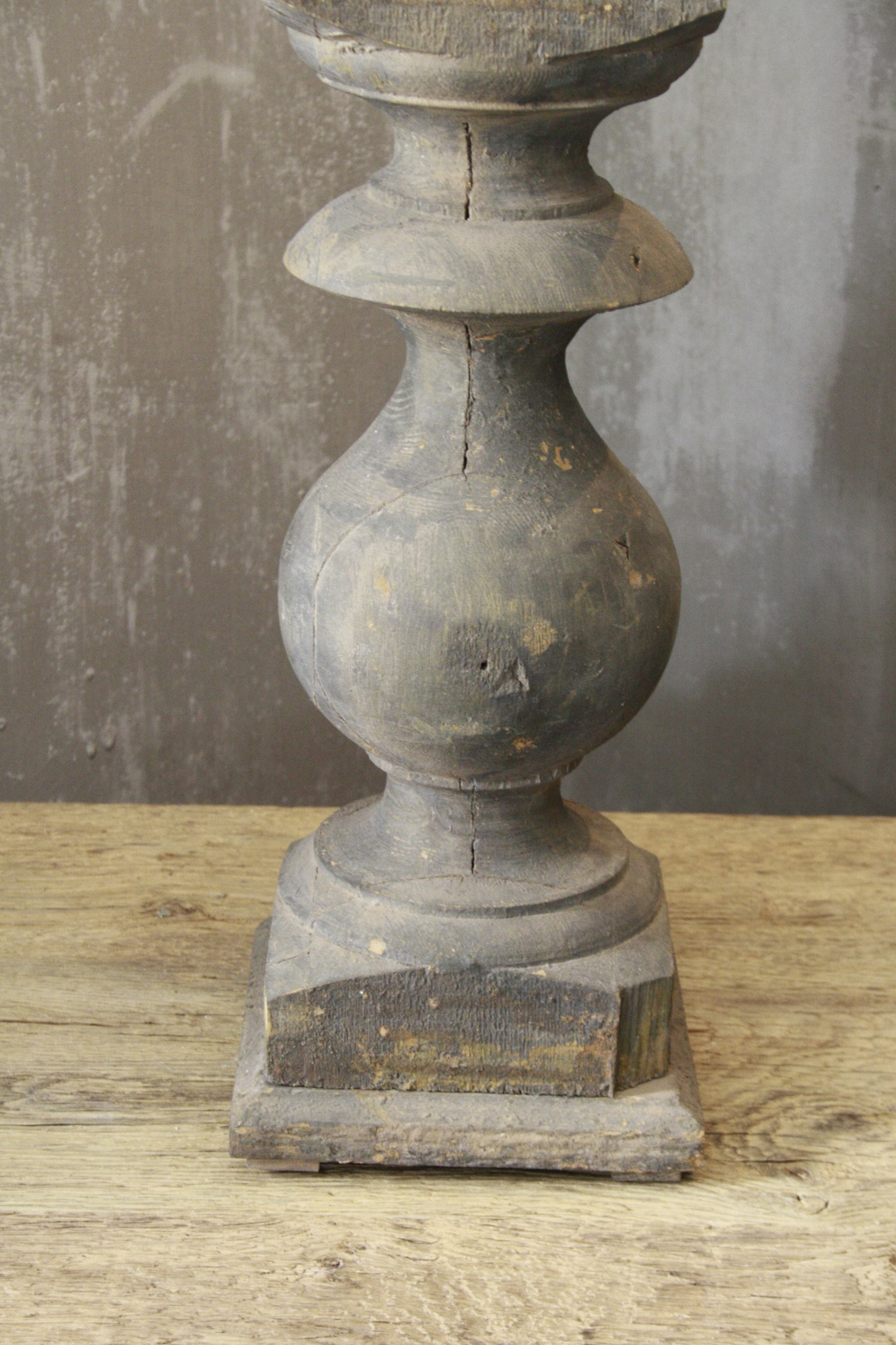 Aura Peeperkorn Balusterlamp Oud Hout L65 cm Grijs
