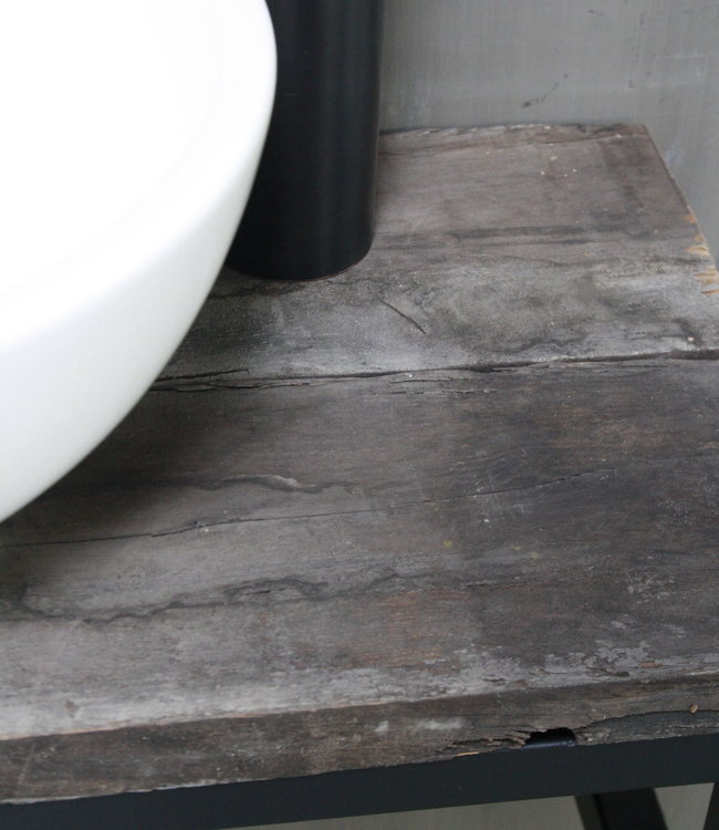 Rene Houtman Boris fonteinmeubelset wit incl. hoge kraan zwart