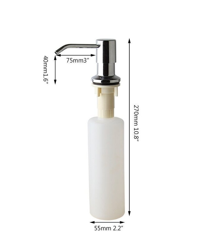 Rene Houtman Chroom zeep dispenser inbouw