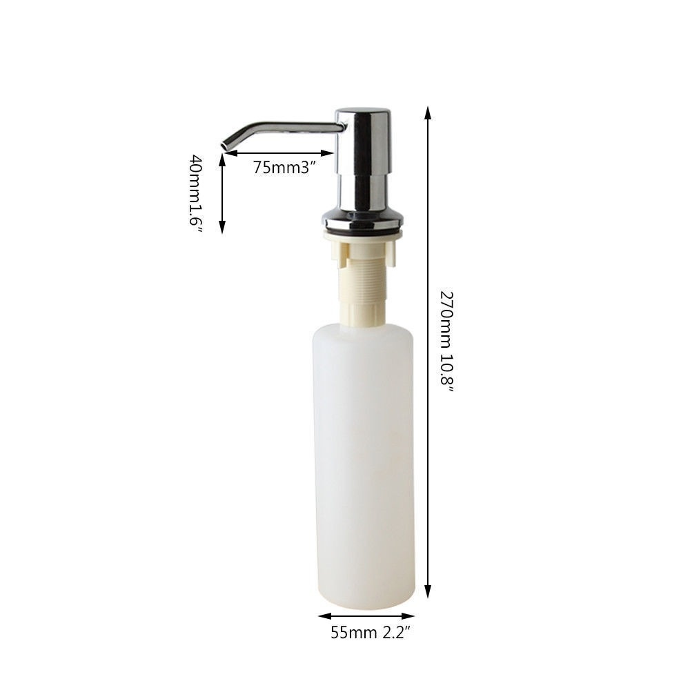 Rene Houtman Chroom zeep dispenser inbouw