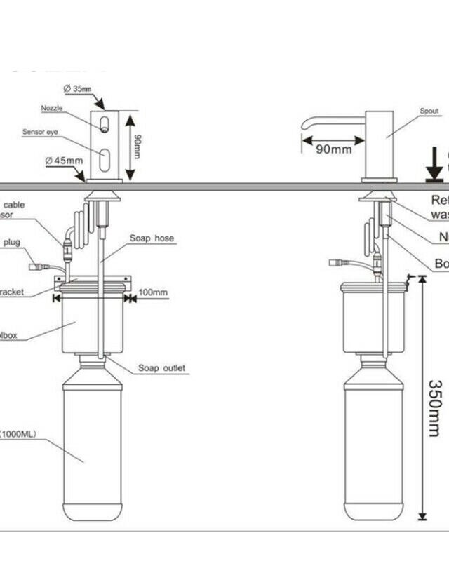 Rene Houtman Inbouw chroom sensor zeepdispenser