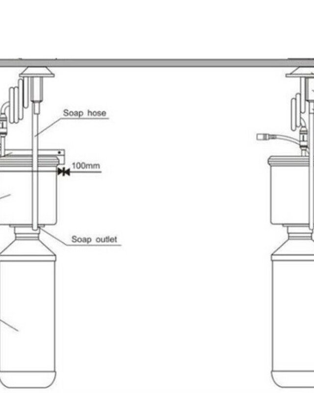 Rene Houtman Inbouw chroom sensor zeepdispenser