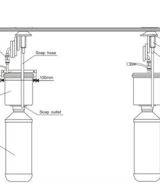 Rene Houtman Inbouw chroom sensor zeepdispenser