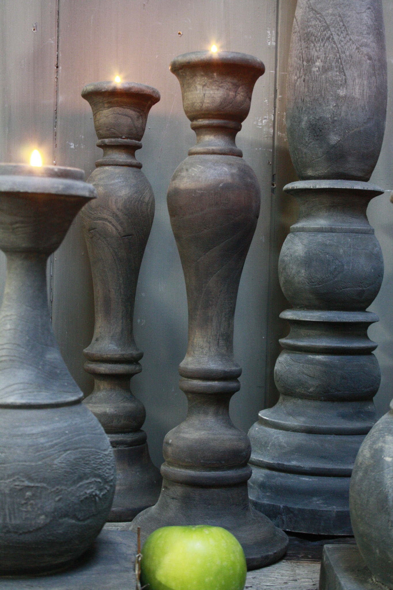 Rene Houtman Kaarsenstandaard Hout Nepalees 40 cm