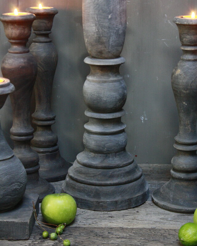 Rene Houtman Kaarsenstandaard Hout Nepalees 71 cm