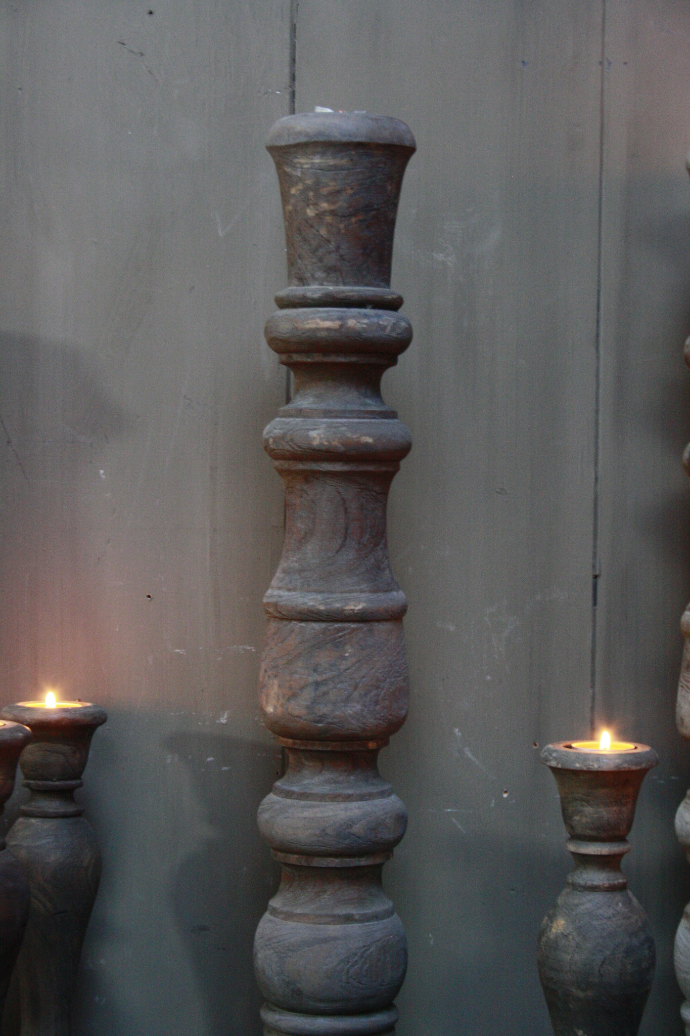 Rene Houtman Kaarsenstandaard Hout Nepalees 80 cm