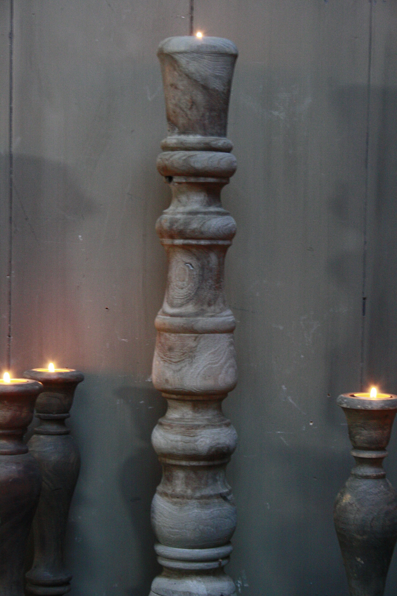 Rene Houtman Kaarsenstandaard Hout Nepalees 80 cm