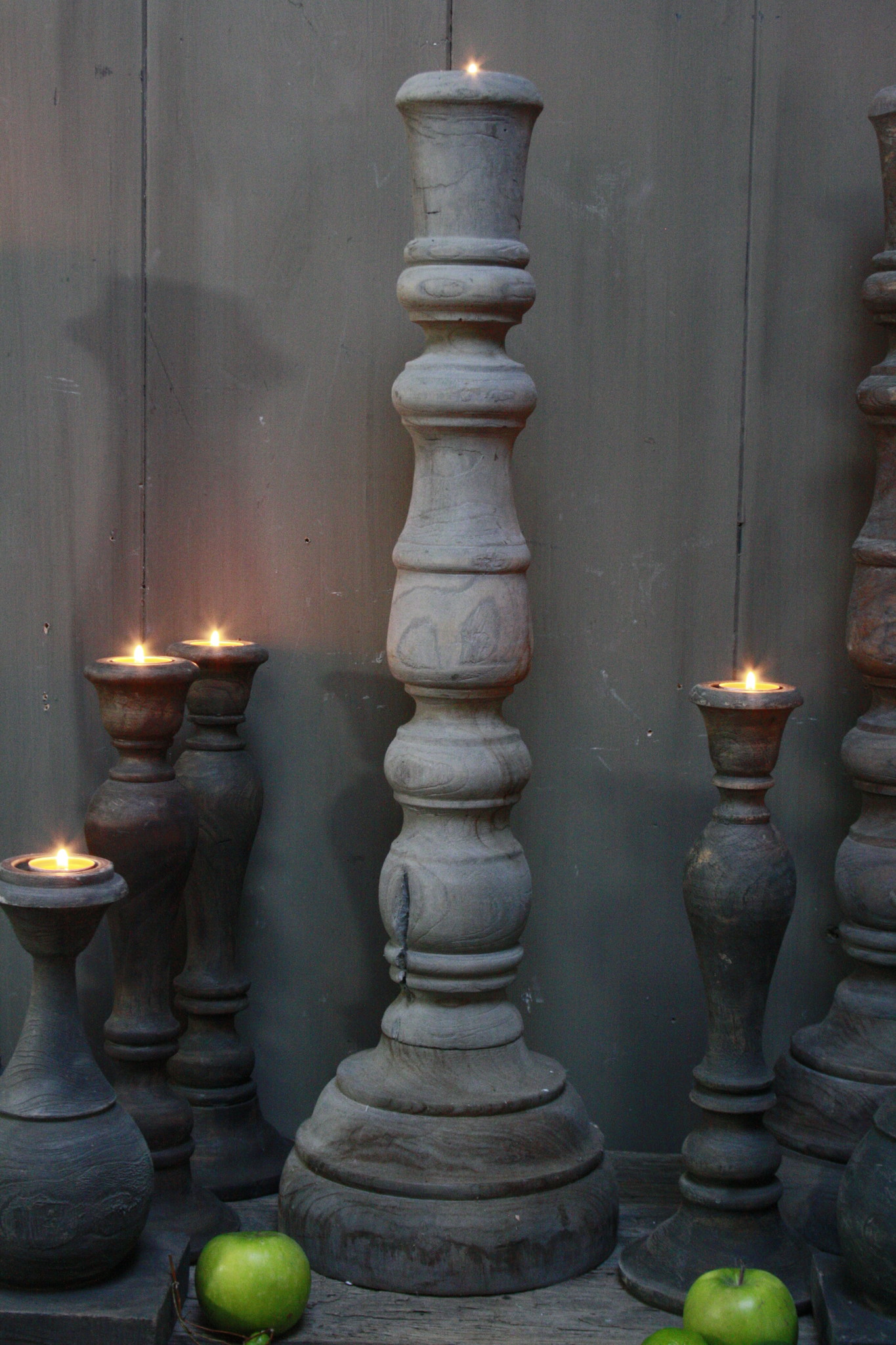 Rene Houtman Kaarsenstandaard Hout Nepalees 80 cm
