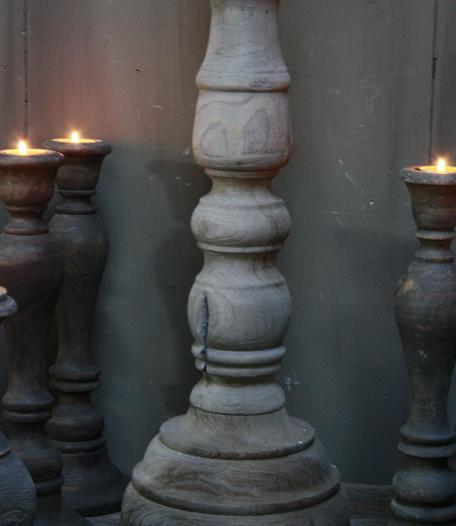 Rene Houtman Kaarsenstandaard Hout Nepalees 80 cm