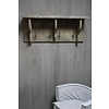 Kapstok oud teak hout 6 haaks 100 x 40 cm