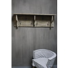 Kapstok oud teak hout 6 haaks 130 x 40 cm