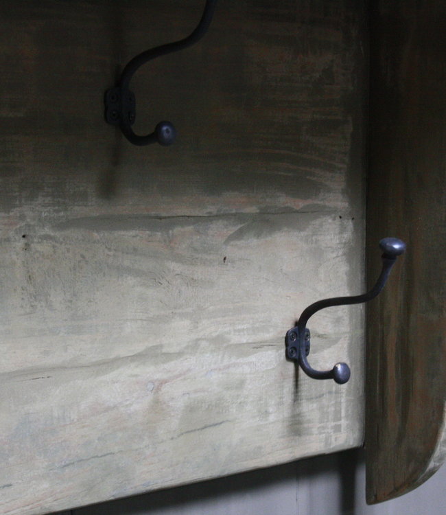 Rene Houtman Kapstok oud teak hout 6 haaks 130 x 40 cm