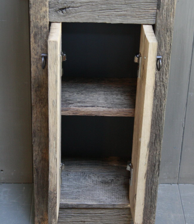 Rene Houtman Geesje toiletmeubel oud eiken + gefrijnde bak 90 cm