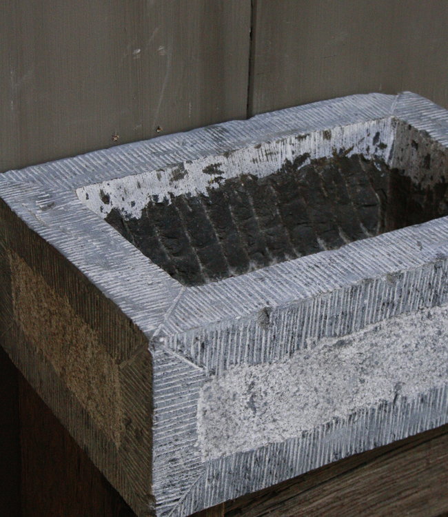 Rene Houtman Geesje toiletmeubel oud eiken + gefrijnde bak 90 cm