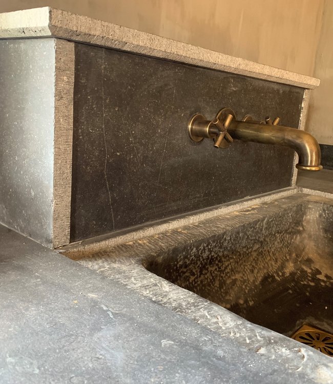 Rene Houtman Muurkraan Aaf 20 Cm Uitloop 3-gats messing Pompkraan