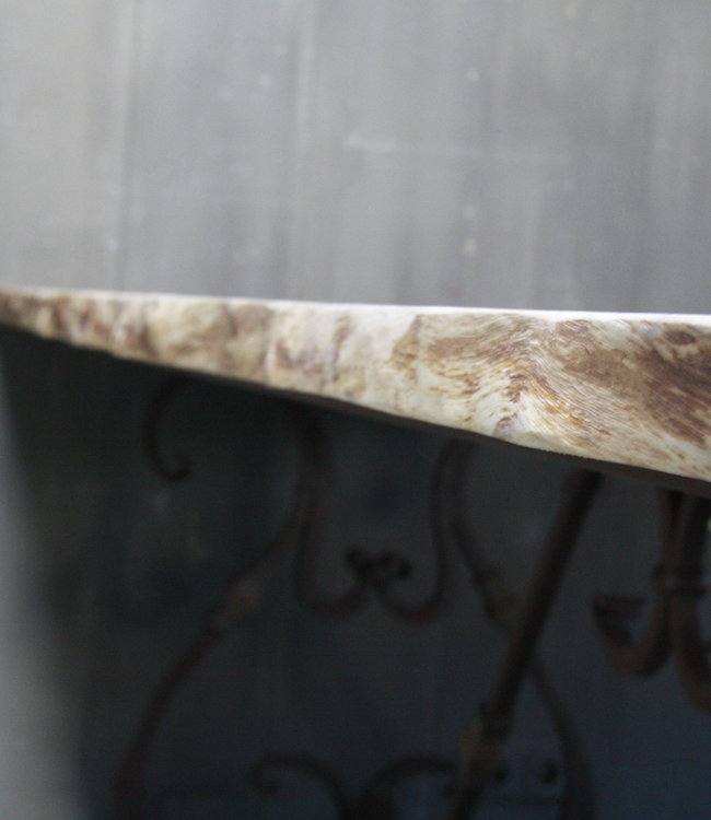 Rene Houtman Eetkamertafel Eiken 250 cm met ijzeren onderstel