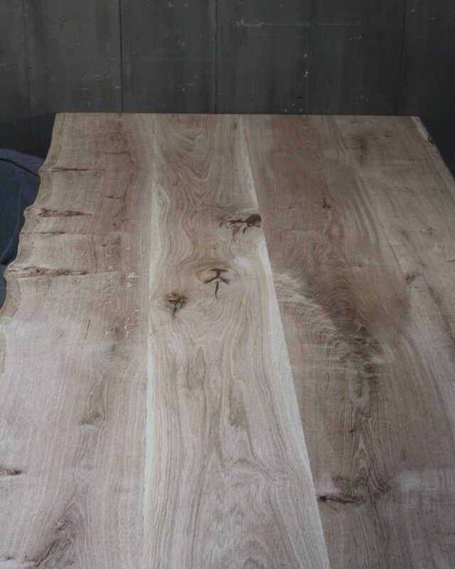 Rene Houtman Eetkamertafel Eiken 250 cm met ijzeren onderstel