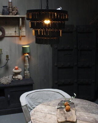 Rene Houtman Landelijke Metalen Hanglamp Dean H33 x B55 cm