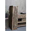 Houten badkamerkast met deur H145 cm