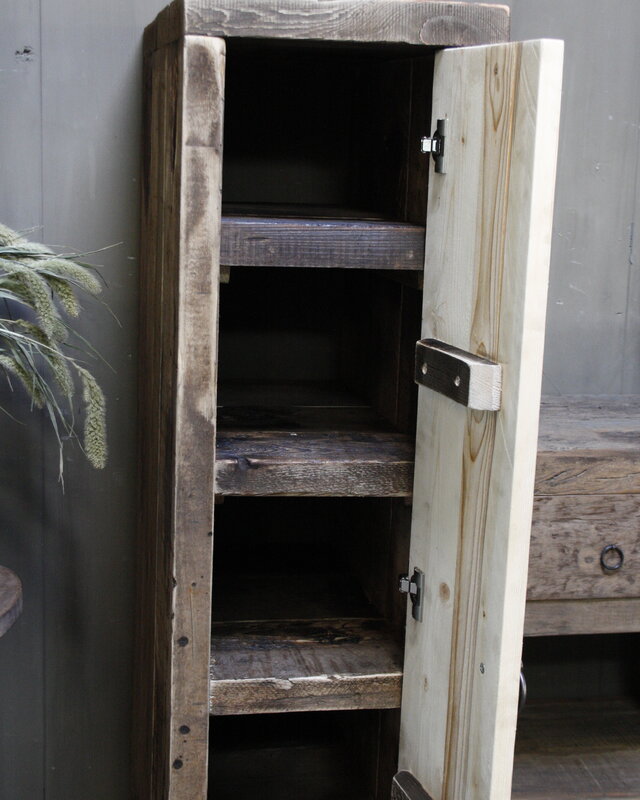 Rene Houtman Houten badkamerkast met deur H145 cm