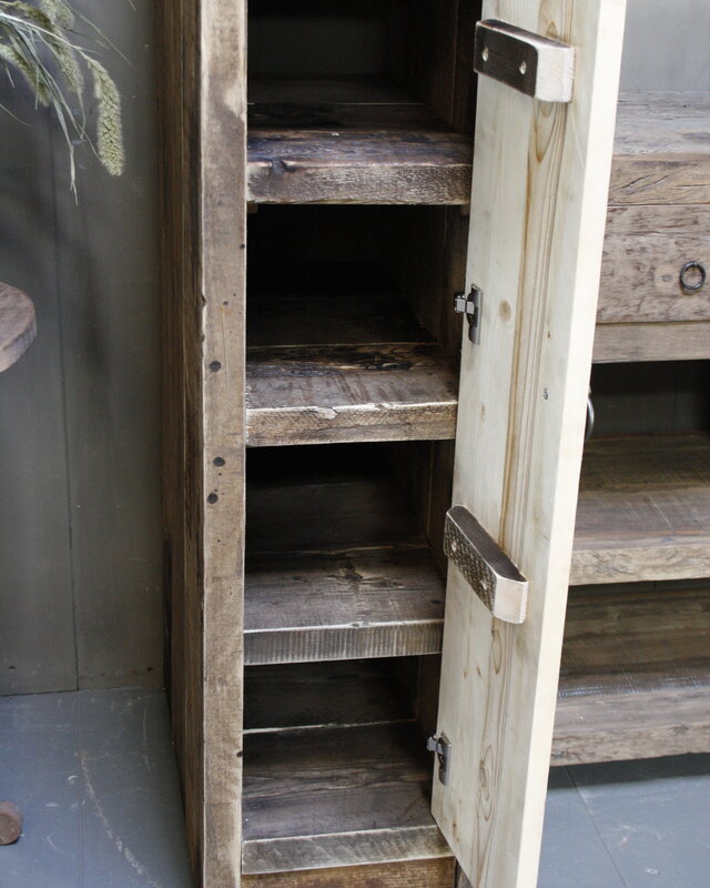 Rene Houtman Houten badkamerkast met deur H145 cm