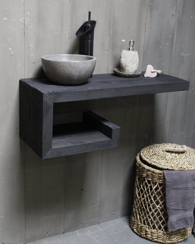 Rene Houtman Rosa - Fonteinmeubelset -  Black - Beton - Black