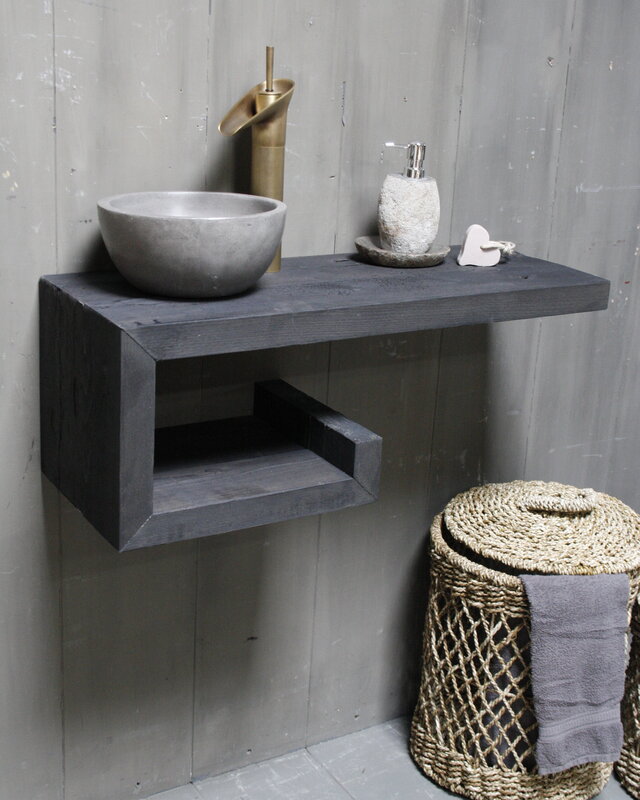 Rene Houtman Rosa - Fonteinmeubelset -  Black - Beton - Brons