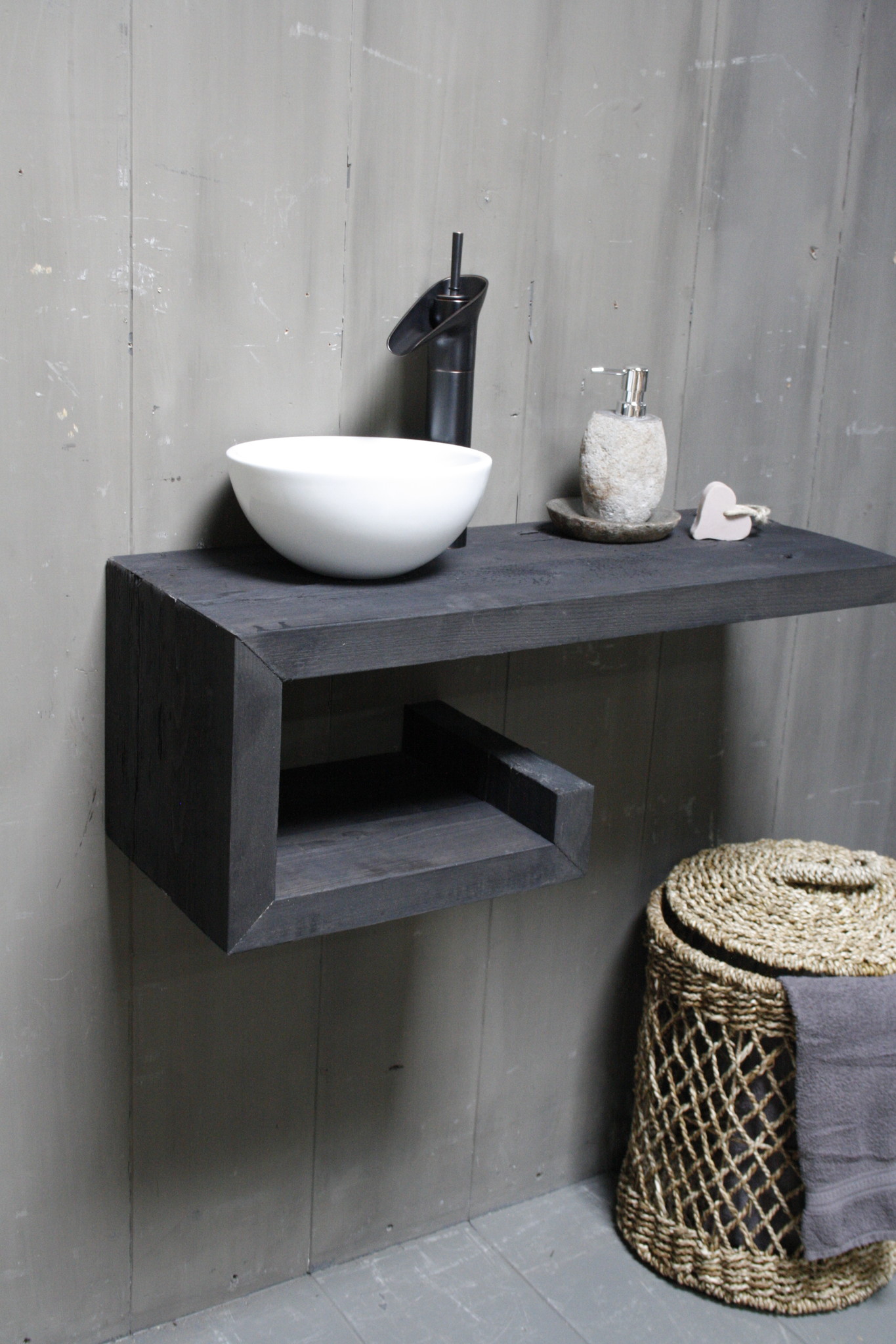 Rene Houtman Rosa - Fonteinmeubelset - Black - Wit - Black