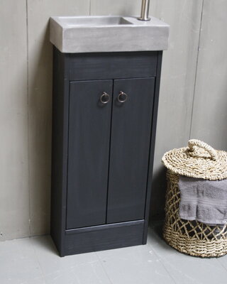 Rene Houtman Landelijk toiletmeubel set - Dark - Grey