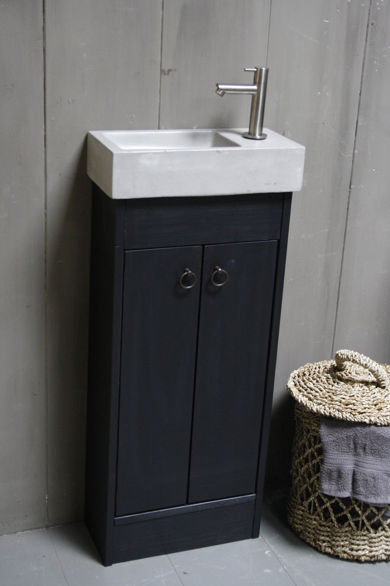 Rene Houtman Landelijk toiletmeubel set - Dark - L. Grey