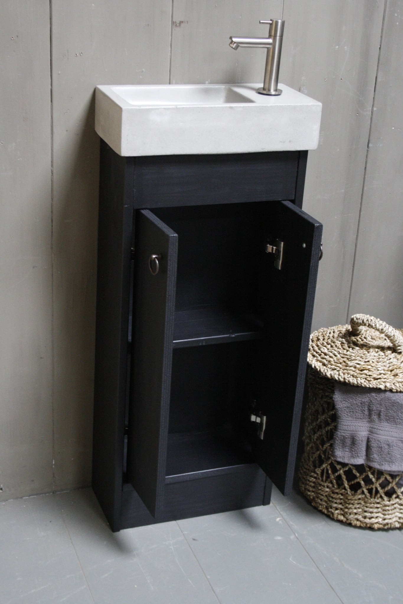 Rene Houtman Landelijk toiletmeubel set - Dark - L. Grey