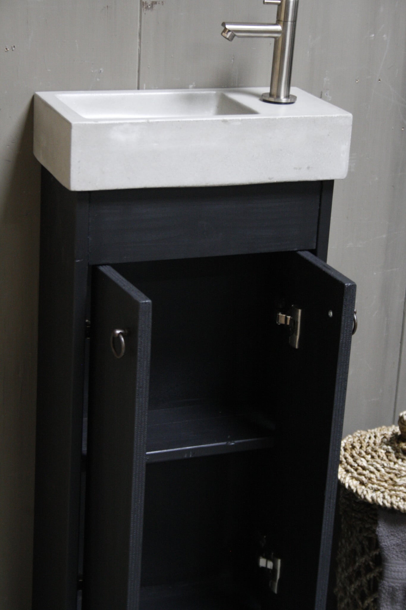 Rene Houtman Landelijk toiletmeubel set - Dark - L. Grey