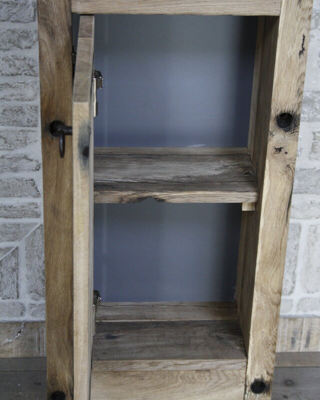 Rene Houtman Toiletmeubel landelijk oud eikenhout geschaafd - 1 deur - 90 cm