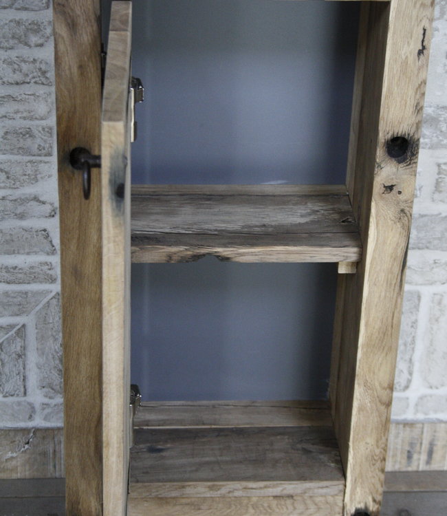 Rene Houtman Toiletmeubel landelijk oud eikenhout geschaafd - 1 deur - 90 cm
