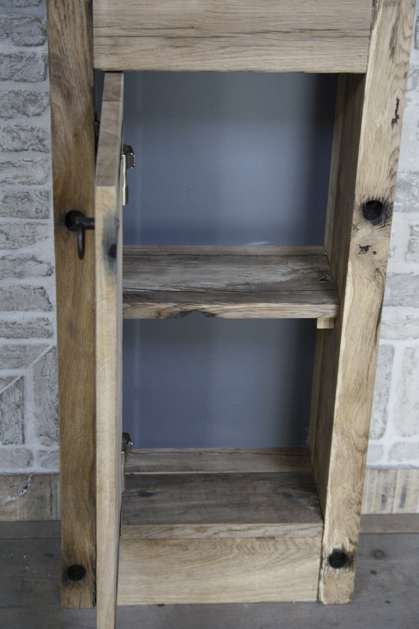 Rene Houtman Toiletmeubel landelijk oud eikenhout geschaafd - 1 deur - 90 cm