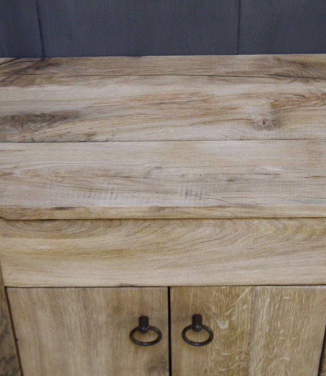 Rene Houtman Landelijk Oud eikenhouten Wagondelen Toiletmeubel Zwevend Geschaafd