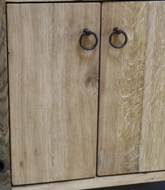 Rene Houtman Landelijk Oud eikenhouten Wagondelen Toiletmeubel Zwevend Geschaafd