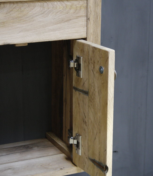 Rene Houtman Landelijk Oud eikenhouten Wagondelen Toiletmeubel Zwevend Geschaafd