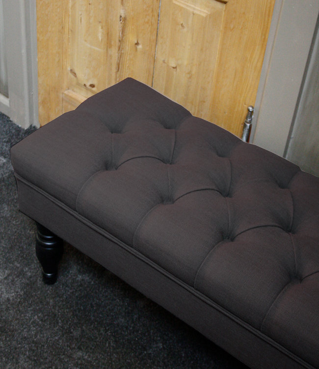 Rene Houtman Bedbankje Gecapitonneerd Chocolate 160 cm