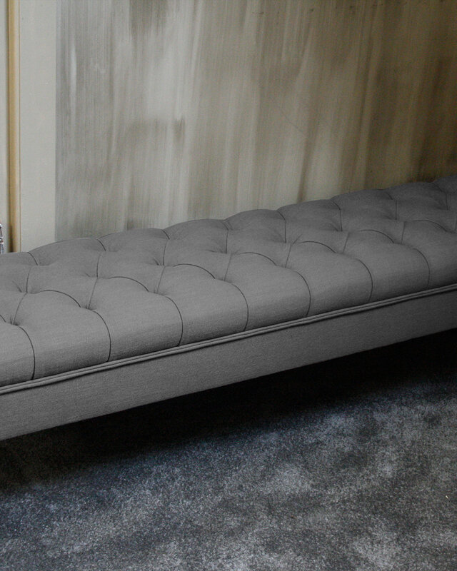 Rene Houtman Bedbankje Gecapitonneerd Grey 160 cm