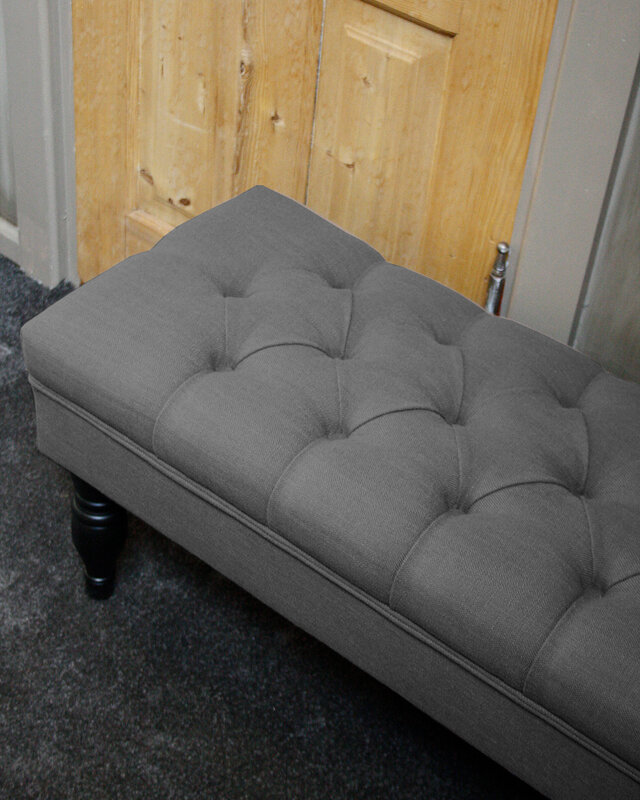 Rene Houtman Bedbankje Gecapitonneerd Grey 160 cm