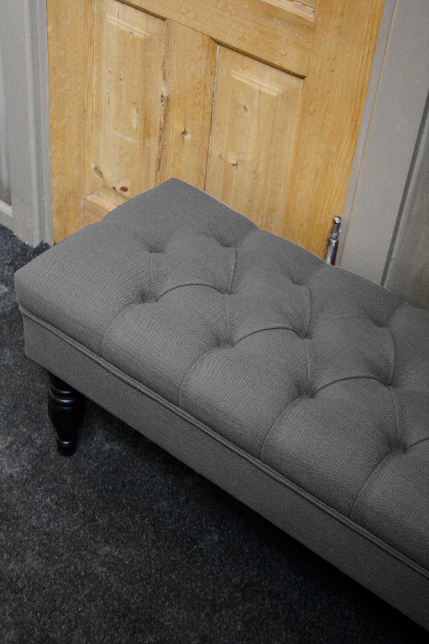 Rene Houtman Bedbankje Gecapitonneerd Grey 160 cm