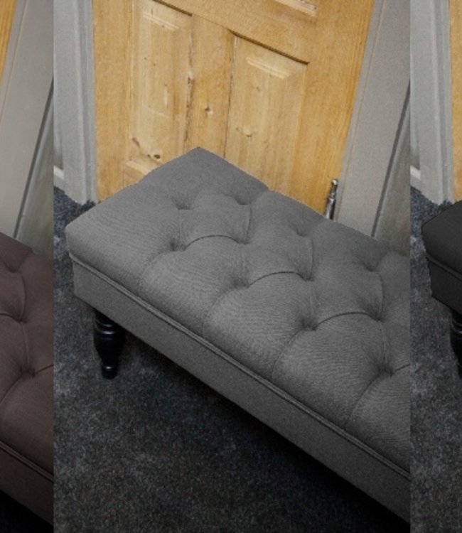 Rene Houtman Bedbankje Gecapitonneerd Graphite 160 cm