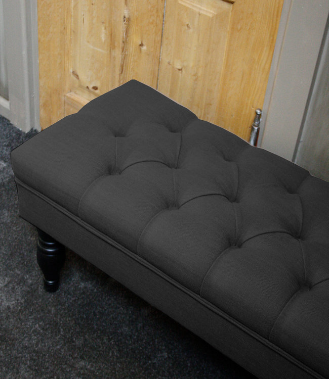 Rene Houtman Bedbankje Gecapitonneerd Graphite 160 cm